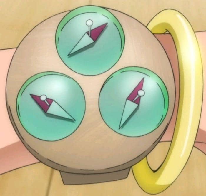 Log Pose dengan tiga jarum