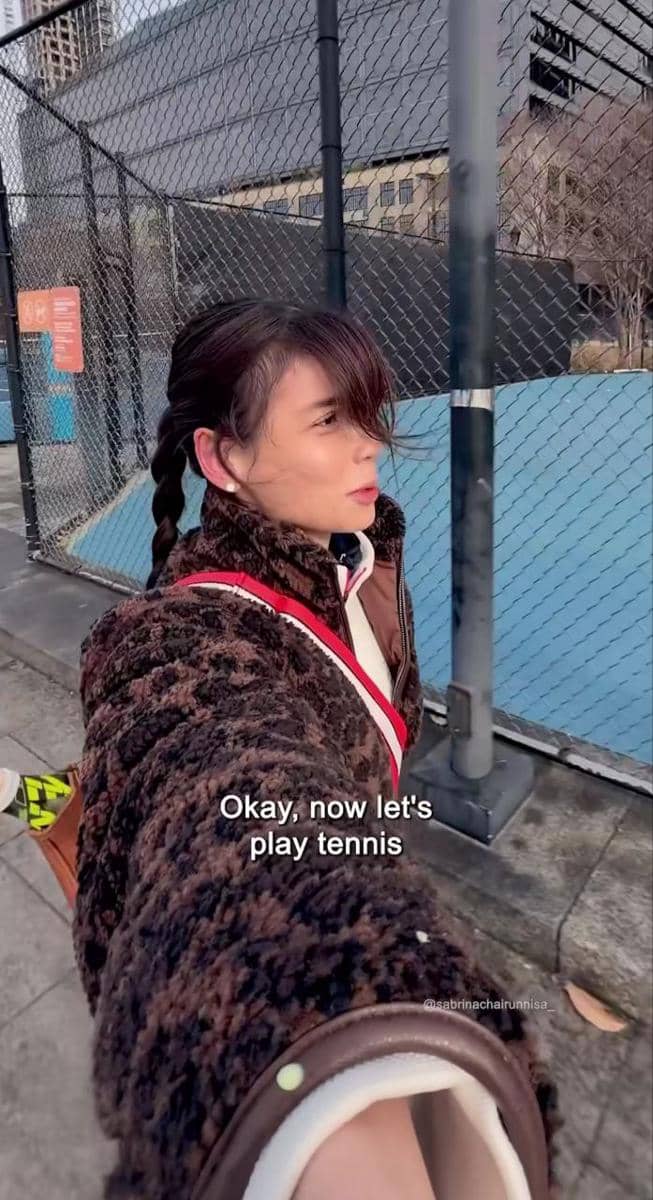 Sabrina Chairunnisa main tenis di New York