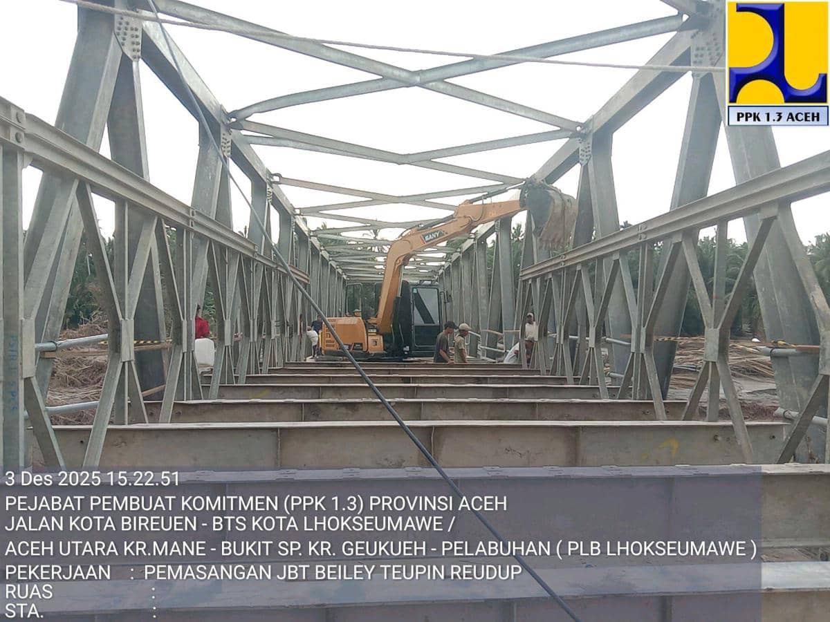 Akses Putus di Aceh, 8 Jembatan Darurat Sudah Berdiri