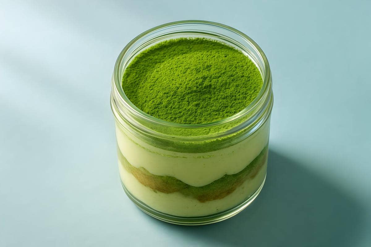 Potret banana pudding matcha