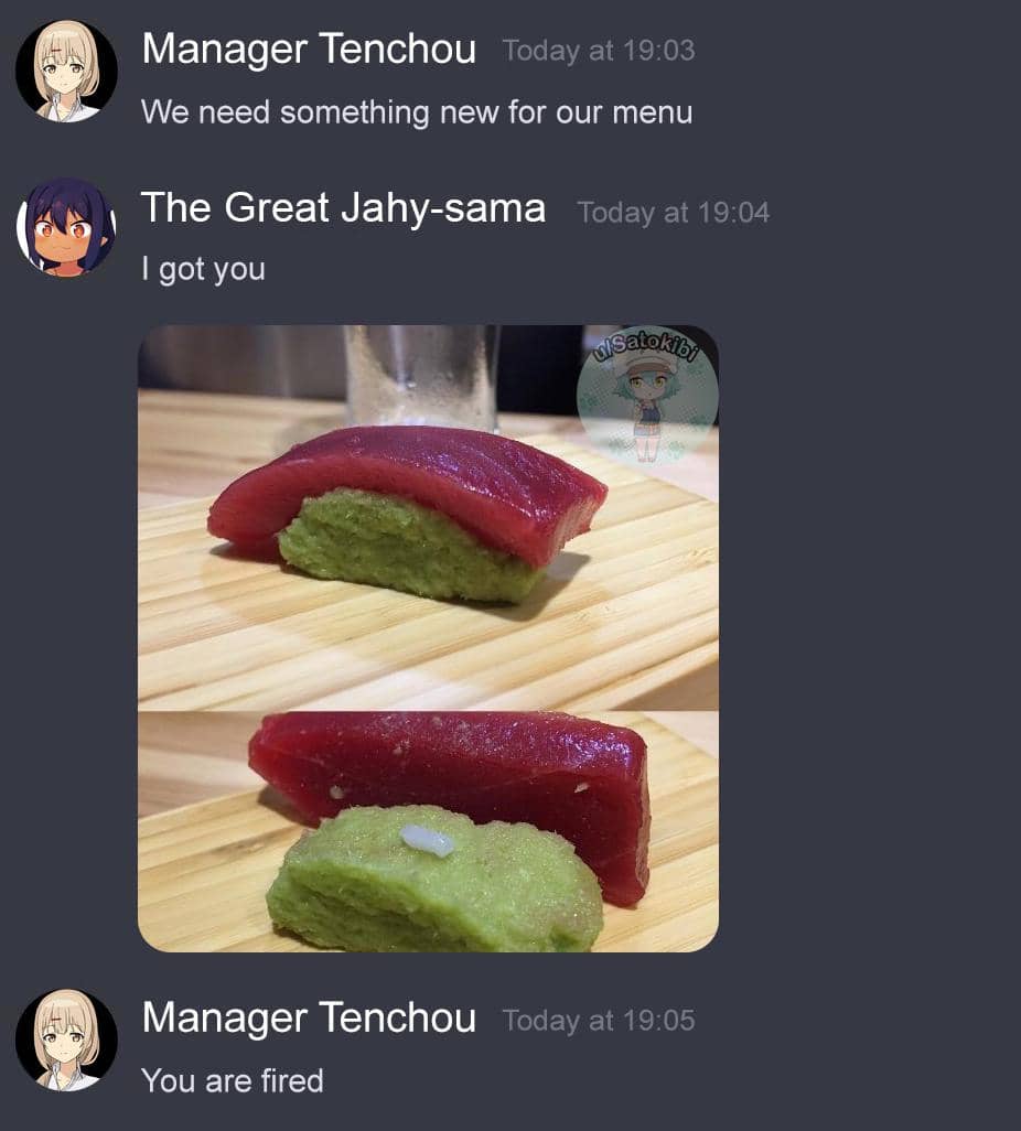 meme anime tentang makanan pedas