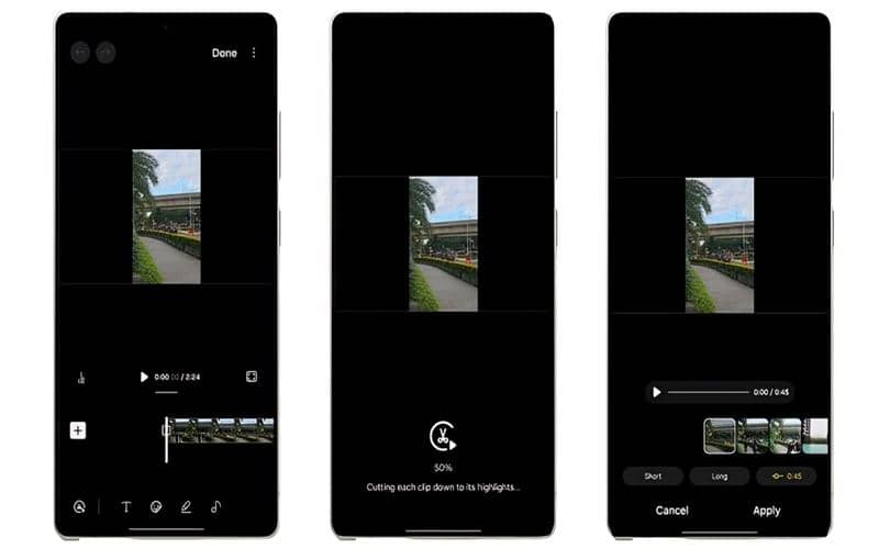 fitur Auto Trim bantu bikin highlights video liburan lebih mudah