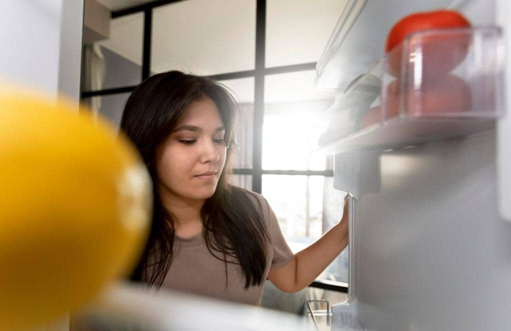 ilustrasi membuka kulkas