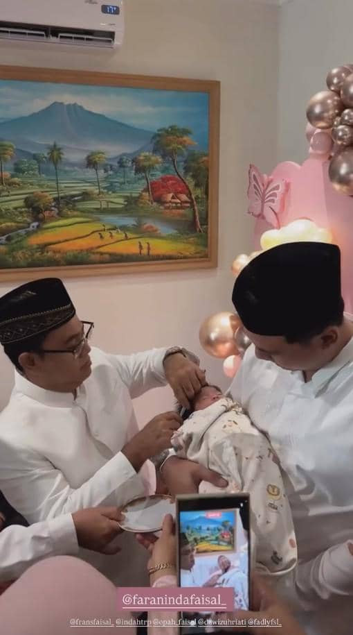 Akikah Baby Faraninda, Anak Frans Faisal (instagram.com/fuji_an)
