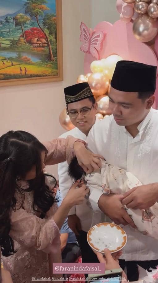 Akikah Baby Faraninda, Anak Frans Faisal (instagram.com/fuji_an)