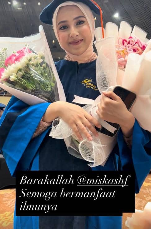 Miskah Shafa Istri Yislam Jaidi Wisuda S1 (instagram.com/miskashf)