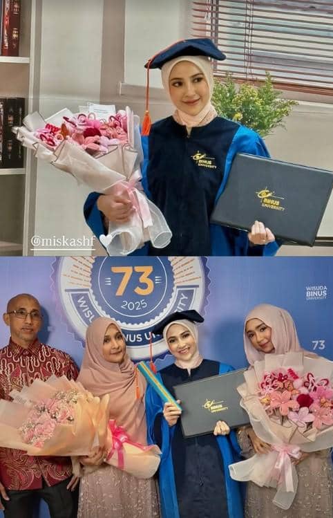 Miskah Shafa Istri Yislam Jaidi Wisuda S1 (instagram.com/miskashf)