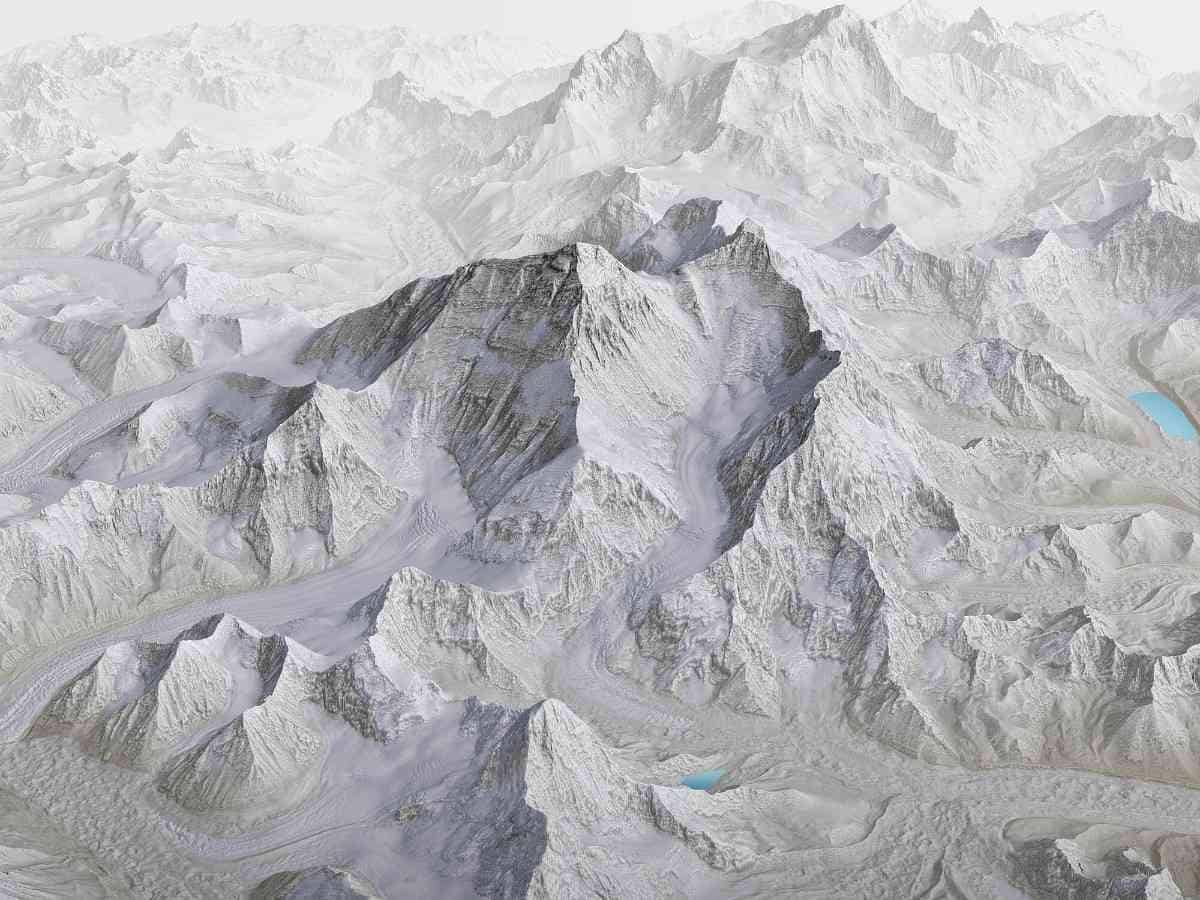 Ilustrasi gunung Everest menyimpan beberapa fosil hewan purba