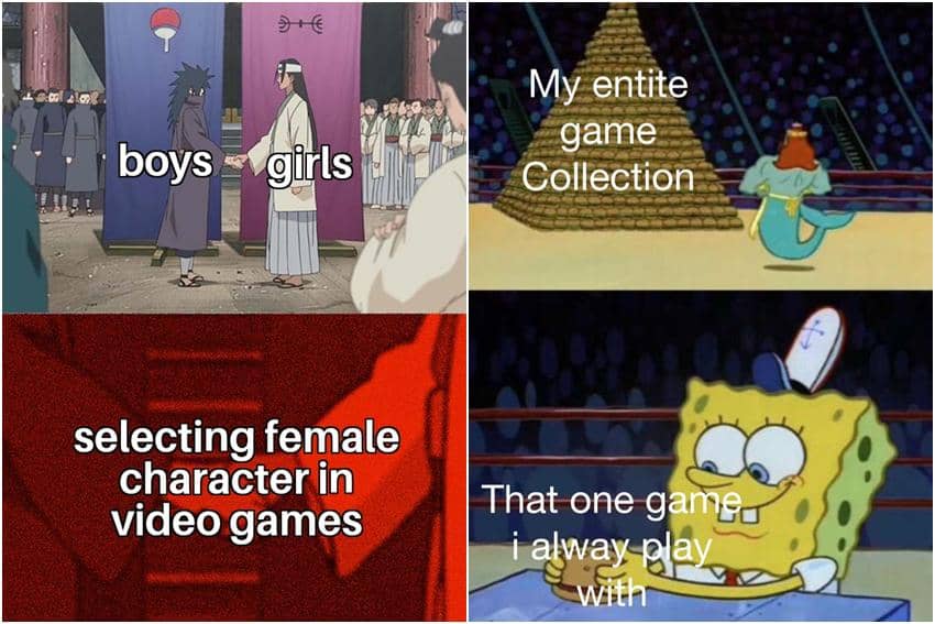kolase meme kartun tentang gamer