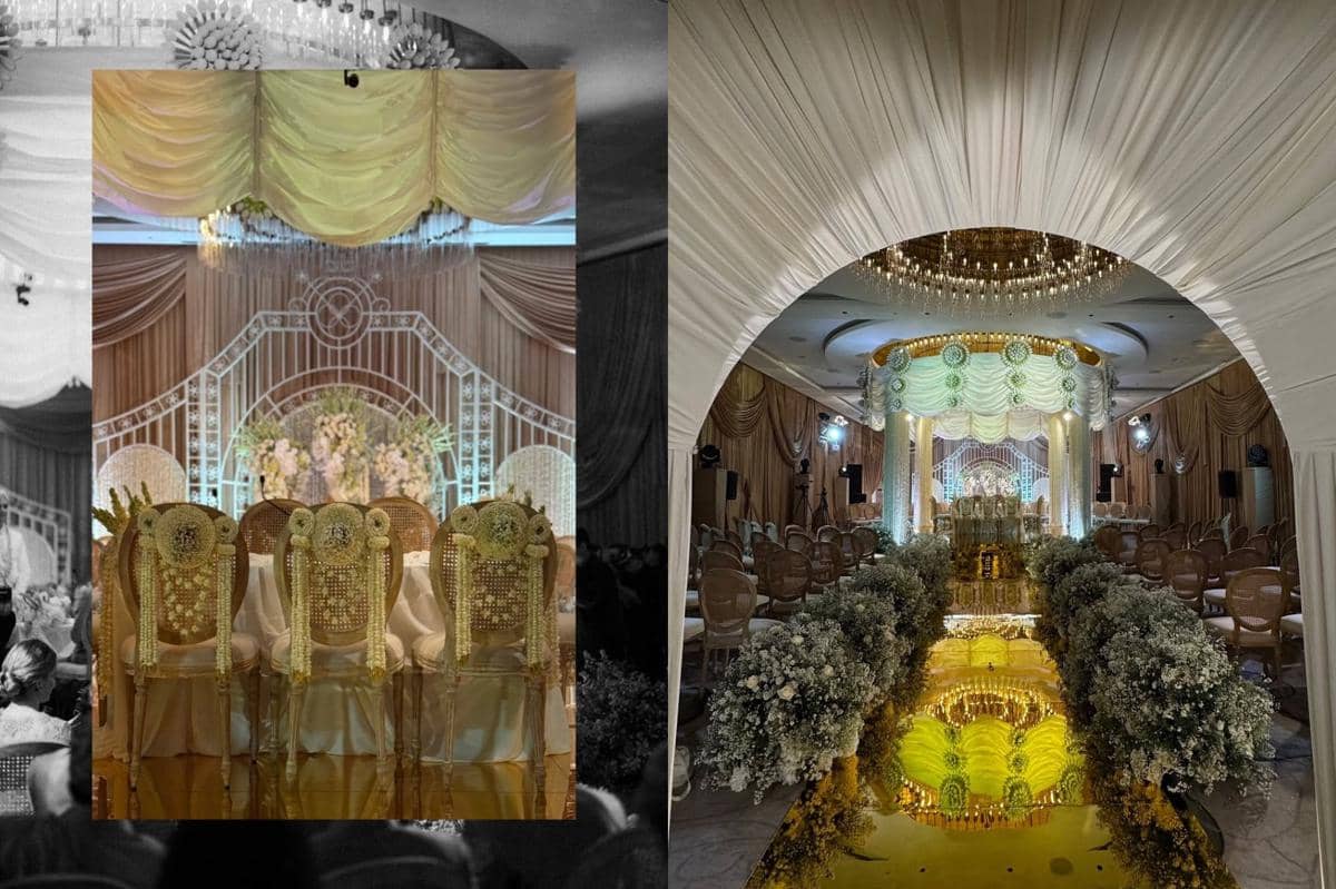 Dekorasi akad nikah Alyssa Daguise dan Al Ghazali