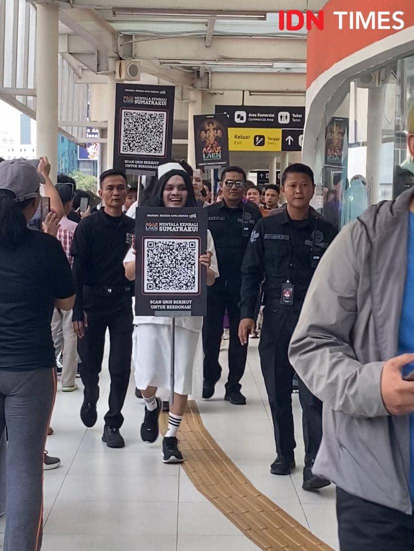 potret pemain Agak Laen: Menyala Pantiku! ikut CFD di Bundaran HI