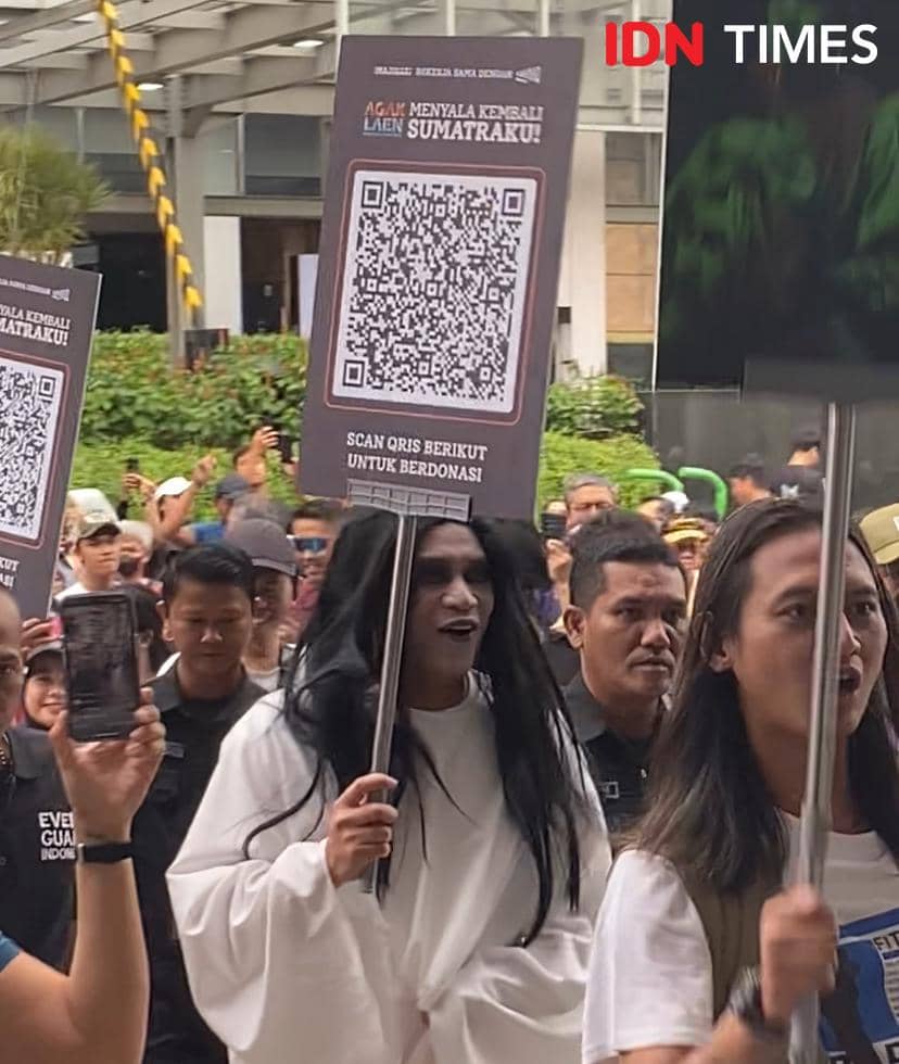 potret pemain Agak Laen: Menyala Pantiku! ikut CFD di Bundaran HI