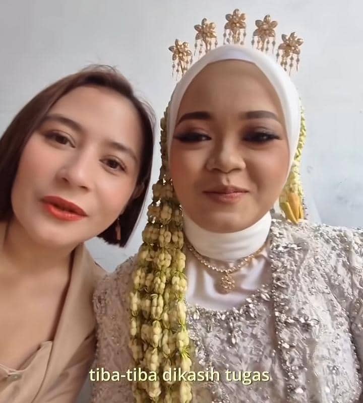 Prilly Latuconsina kondangan ke nikahan fans di Yogyakarta
