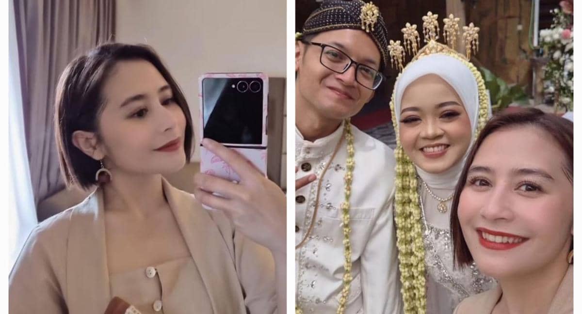 Prilly Latuconsina kondangan ke nikahan fans di Yogyakarta