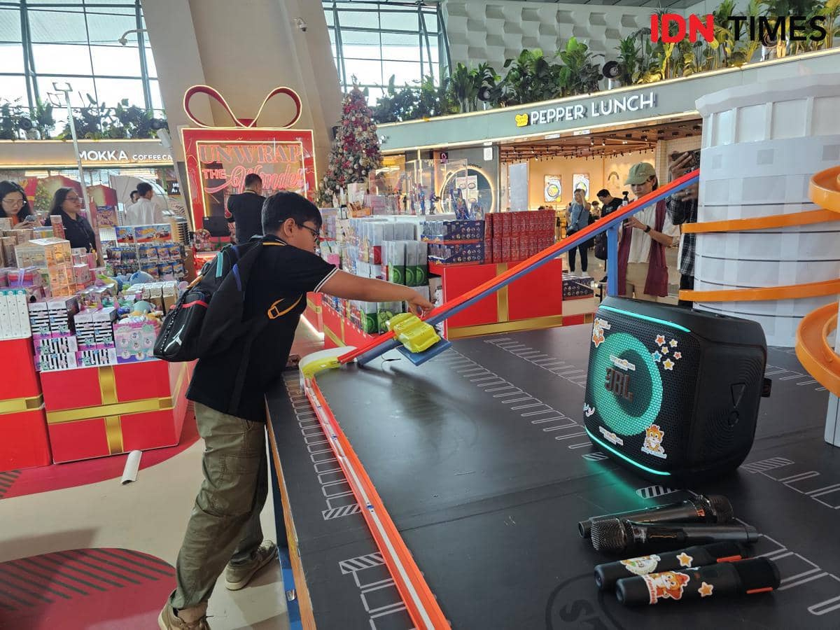 Arena bermain Hotwheels di Bandara Soekarno-Hatta