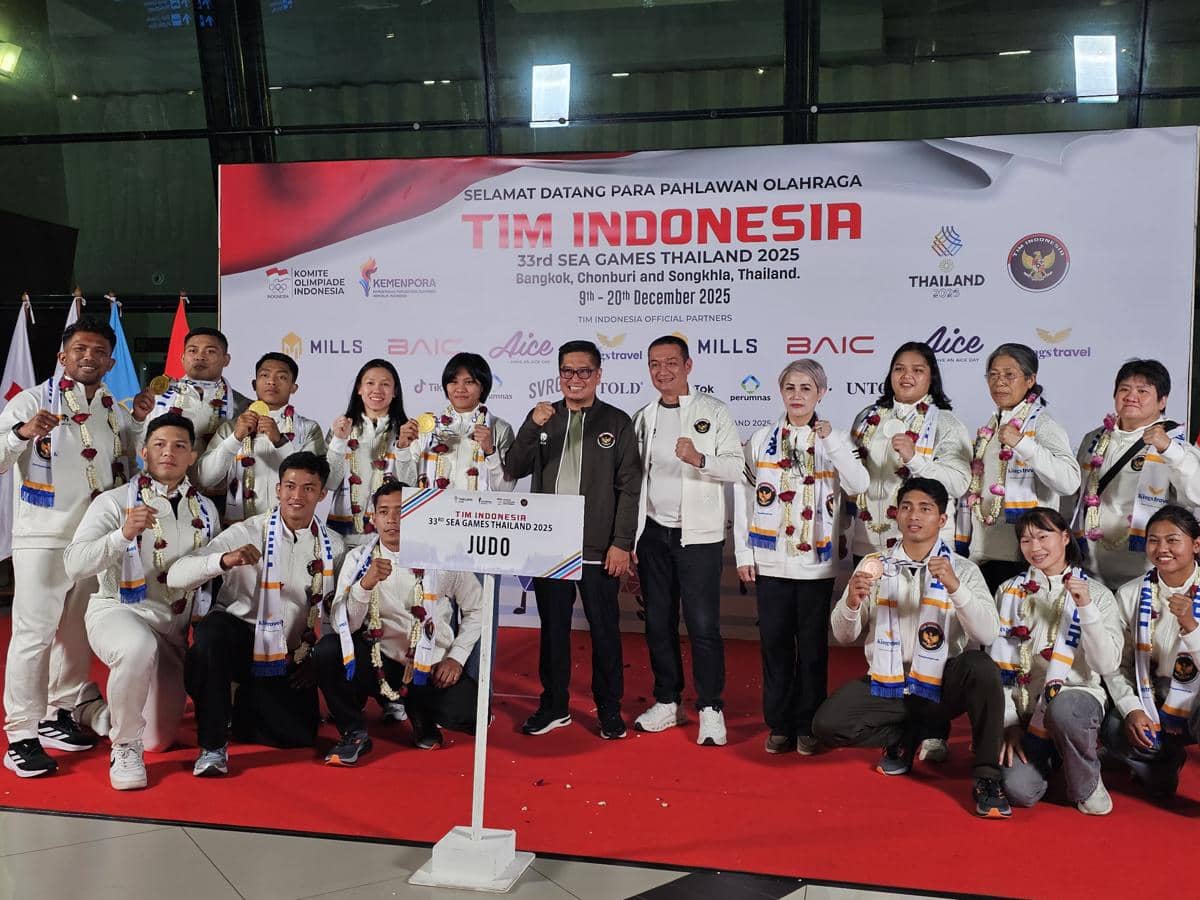 Atlet judo tiba di Indonesia usai bertanding di SEA Games Thailand 2025