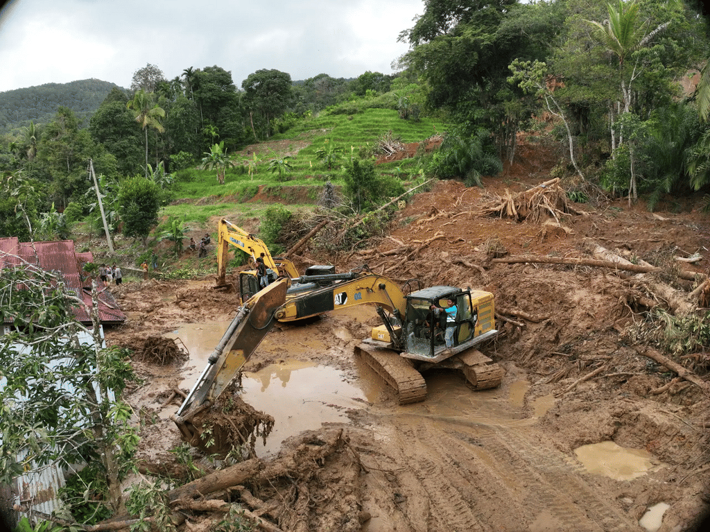 ilustrasi dampak bencana banjir bandang