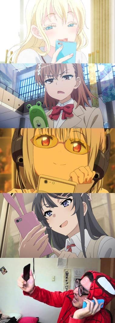 meme anime tentang HP