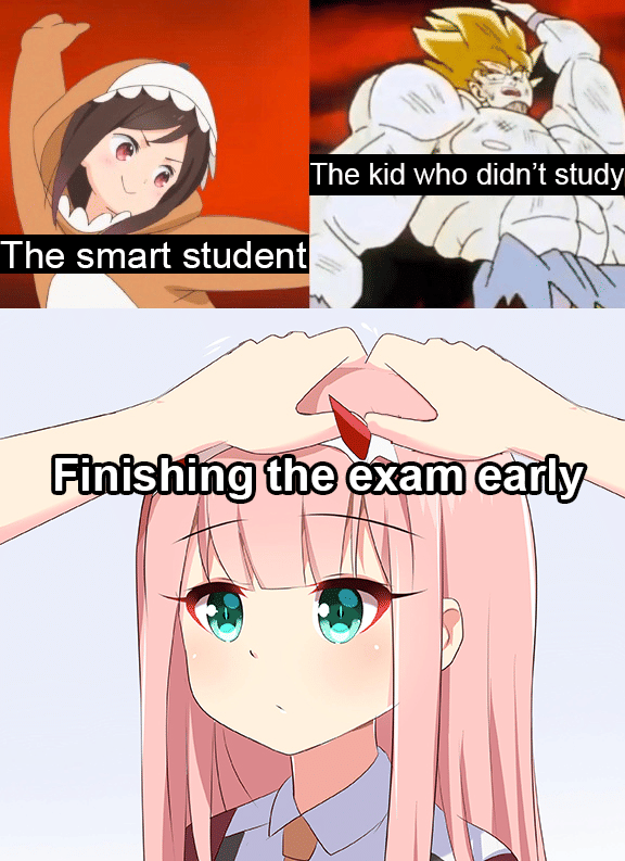 meme anime anak pintar di sekolah
