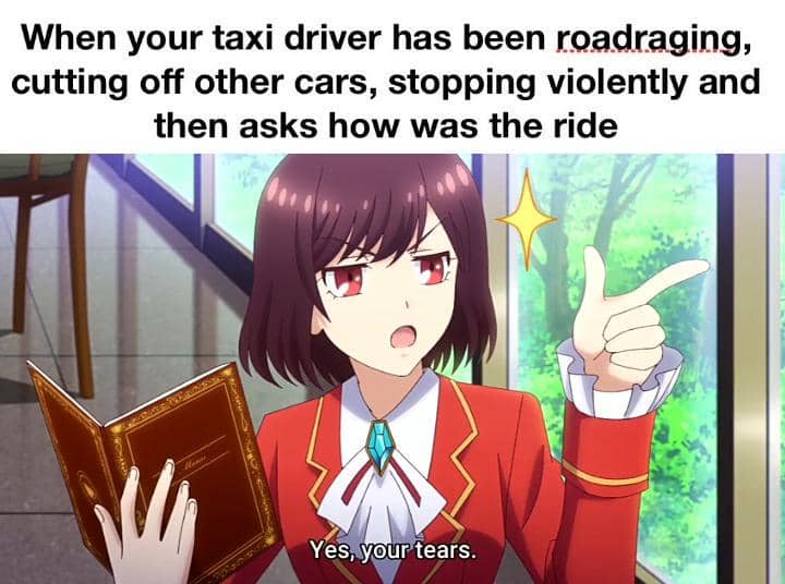 meme anime tentang taksi