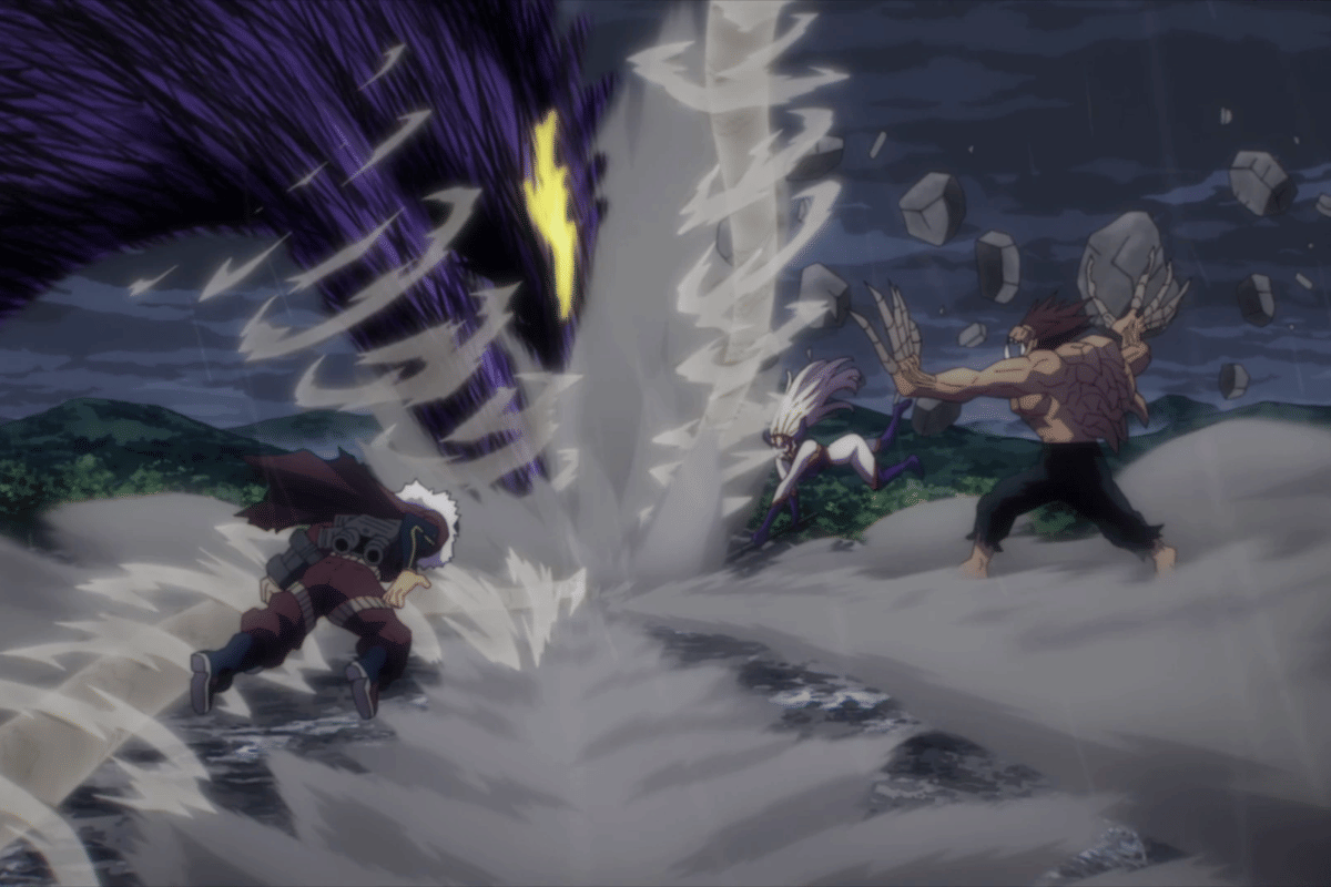 Gigantomachia membantu pahlawan menyerang All For One.