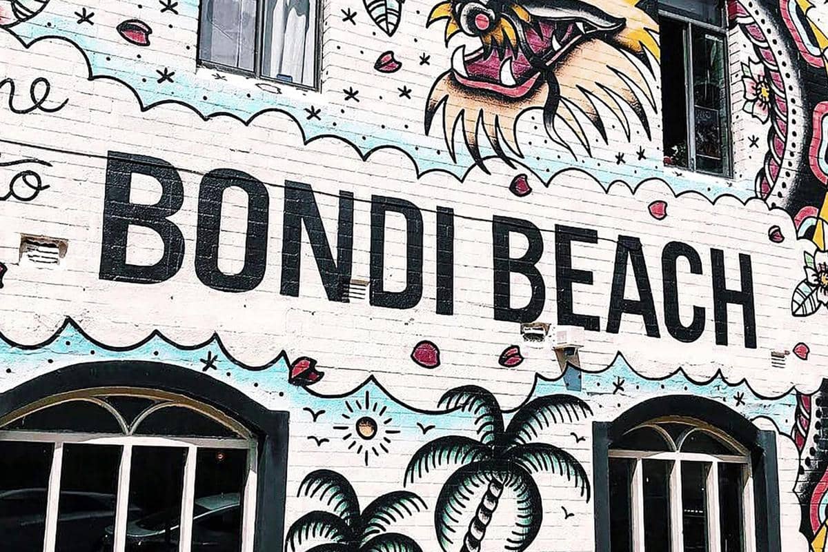 ilustrasi tulisan Pantai Bondi