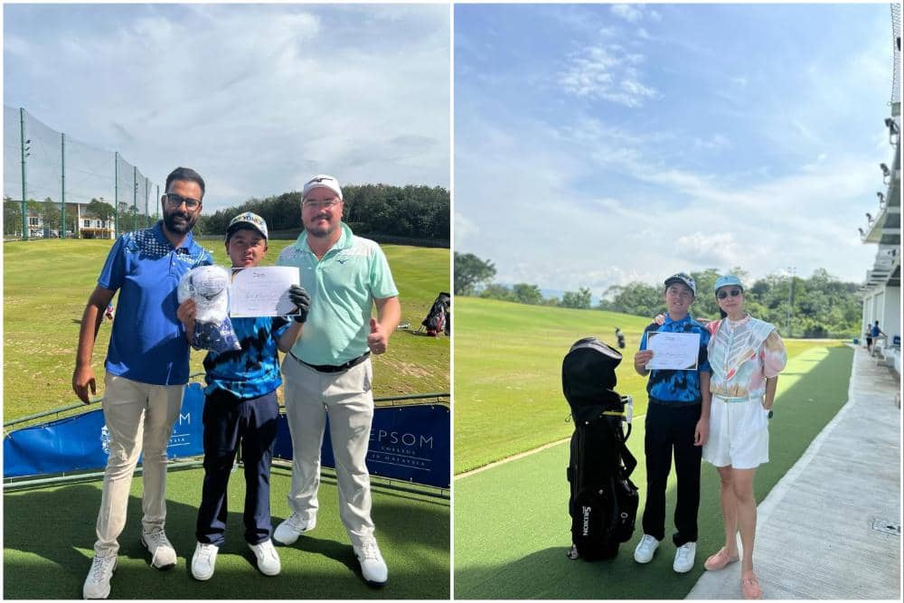 Anak Marcella Zalianty ikut golf camp di Inggris.