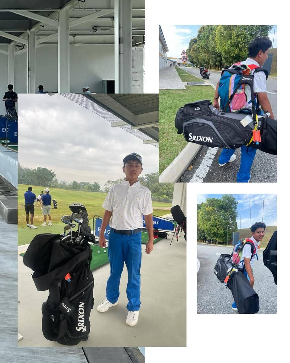 Anak Marcella Zalianty ikut golf camp di Inggris.
