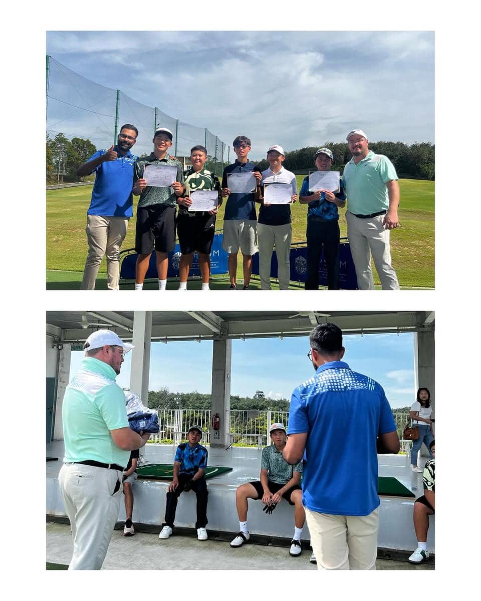 Anak Marcella Zalianty ikut golf camp di Inggris.