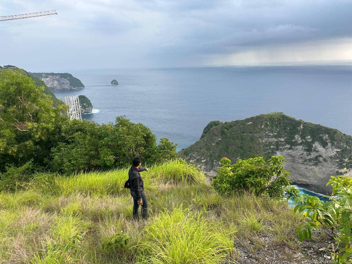 Lokasi yang diduga menjadi tempat WNA membuat video asusila di Pantai Kelingking.
