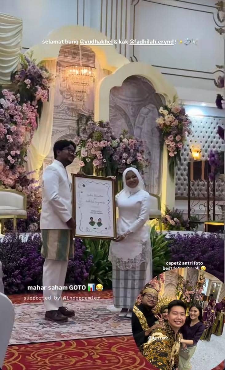 Gaya Akad dan Resepsi Istri Yudha Keling