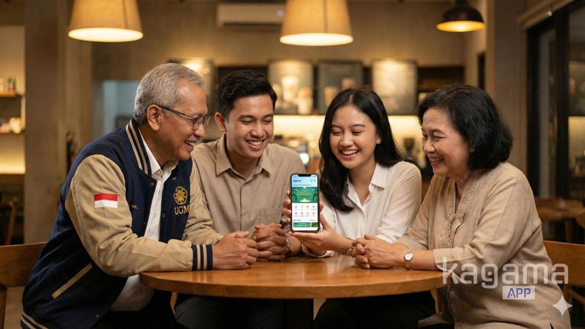 Keluarga Alumni Universitas Gadjah Mada (Kagama) meluncurkan Kagama App dalam acara Malam Alumni yang digelar di Gelanggang Inovasi dan Kreativitas (GIK) UGM, Sabtu (13/12/2025).