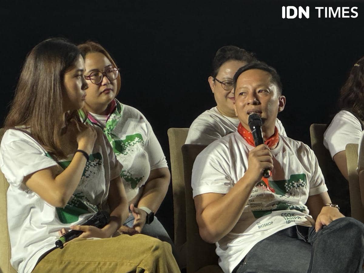 Ringgo Agus dalam konferensi pers film Esok Tanpa Ibu