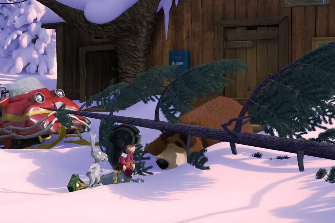 bagian pembuka episode "Watch Out!" di mana Bear tampak tak sadarkan diri usai tertimpa pohon tumbang