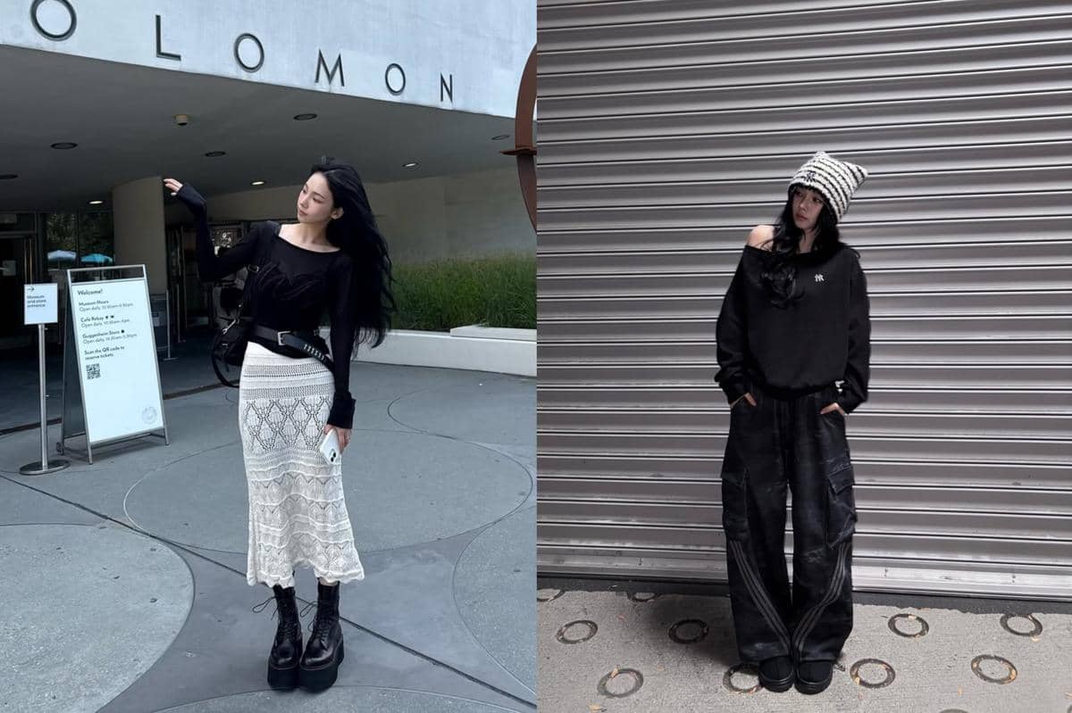 Mix and match atasan hitam ala Karina aespa