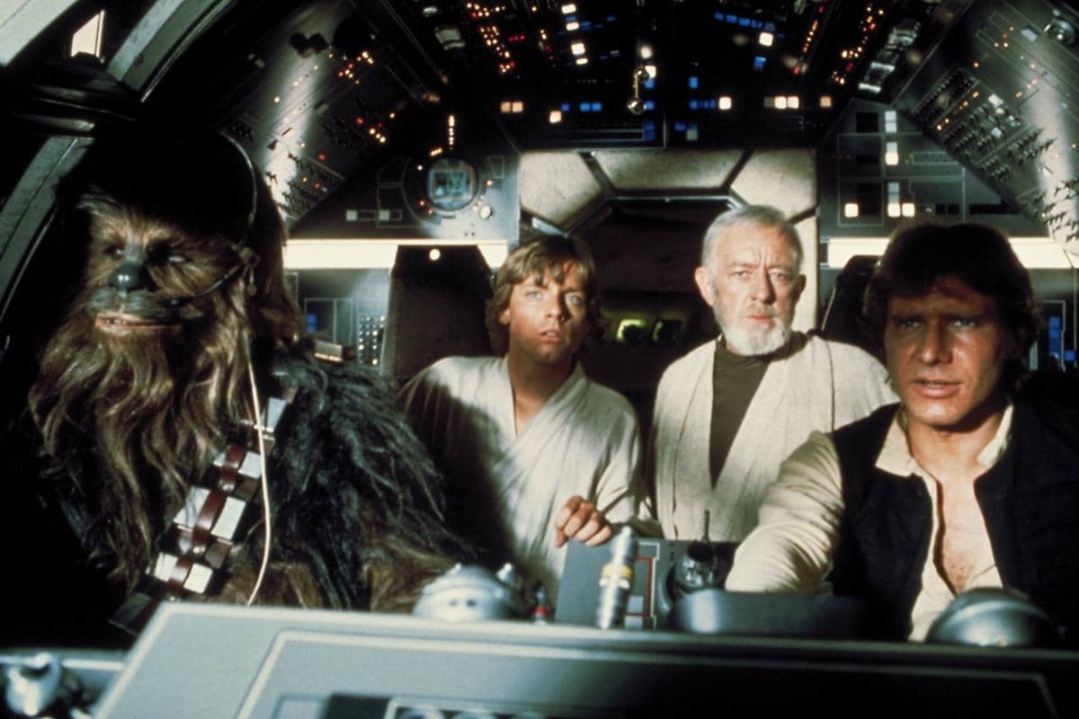 cuplikan adegan yang diperankan Harrison Ford dalam film Star Wars Episode IV: A New Hope (1977)
