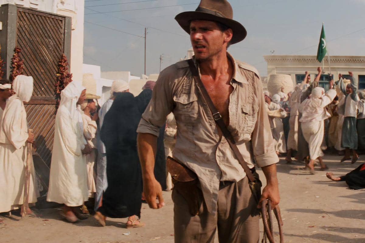 cuplikan adegan yang diperankan Harrison Ford dalam film Raiders of the Lost Ark