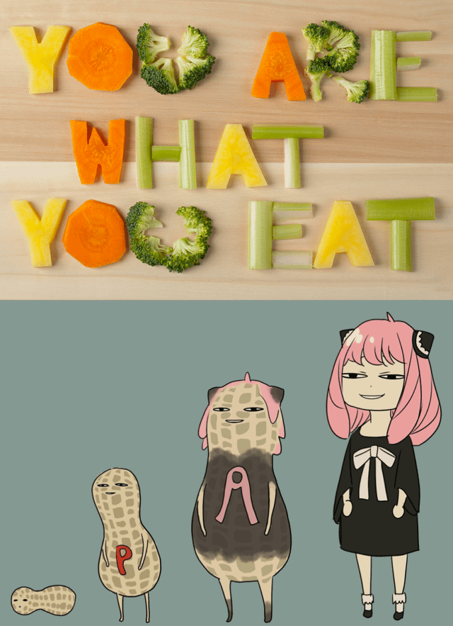 meme anime tentang kacang