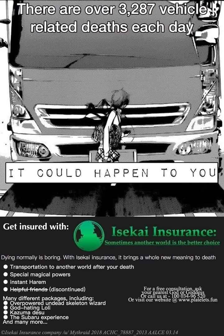 meme anime tentang asuransi