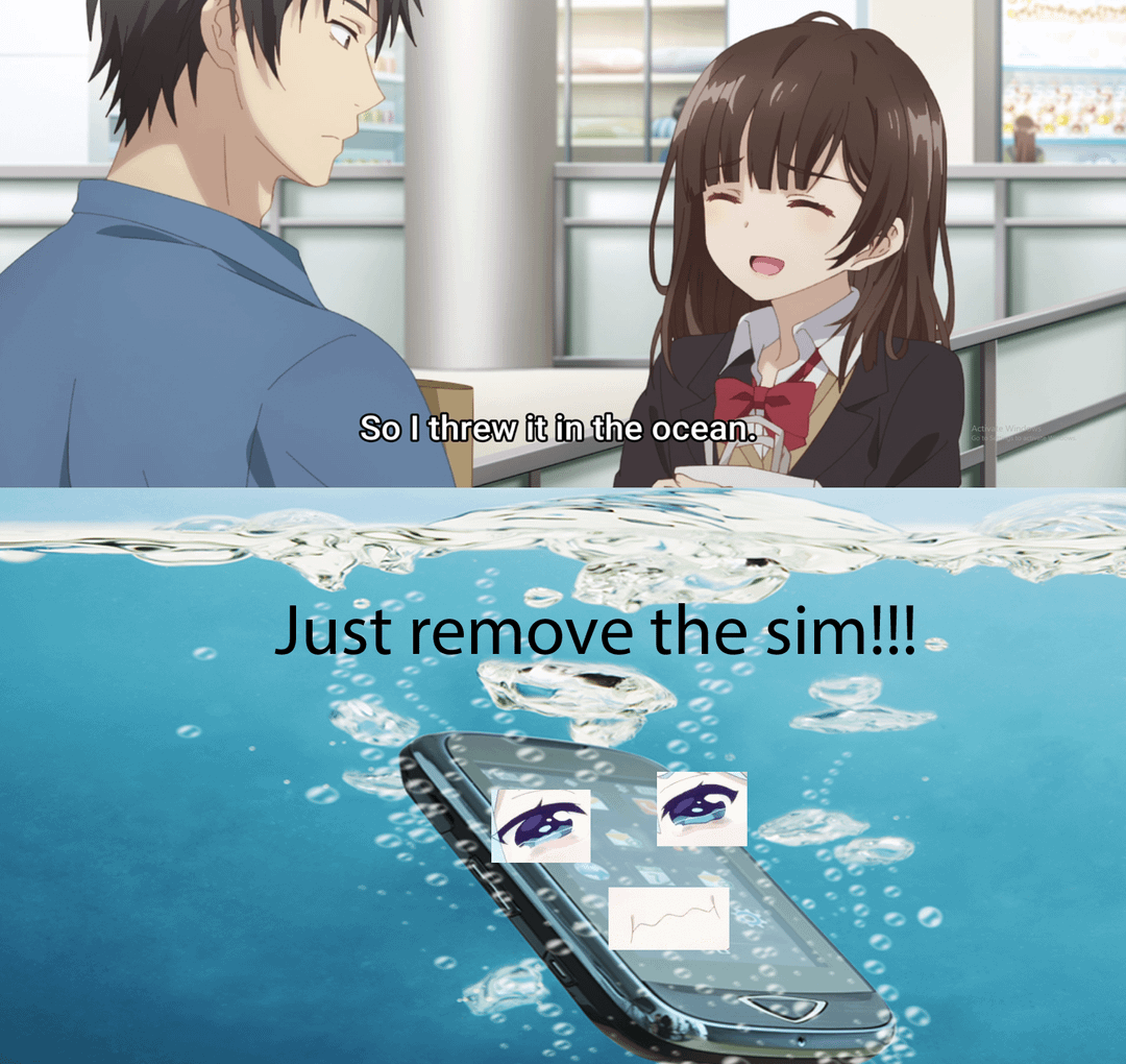 meme anime tentang HP