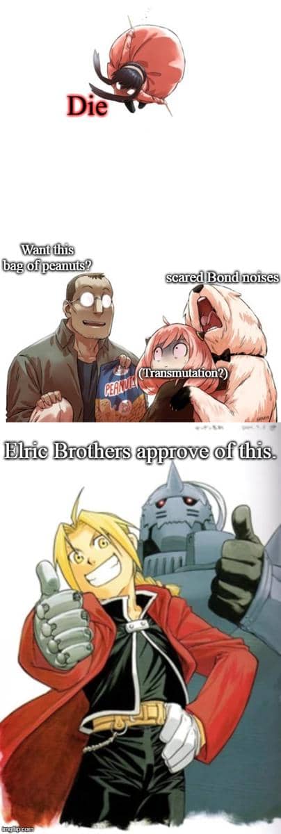 meme anime tentang kacang