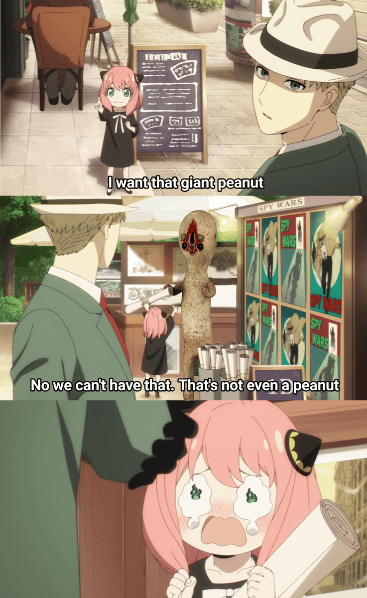 meme anime tentang kacang