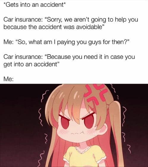 meme anime tentang asuransi