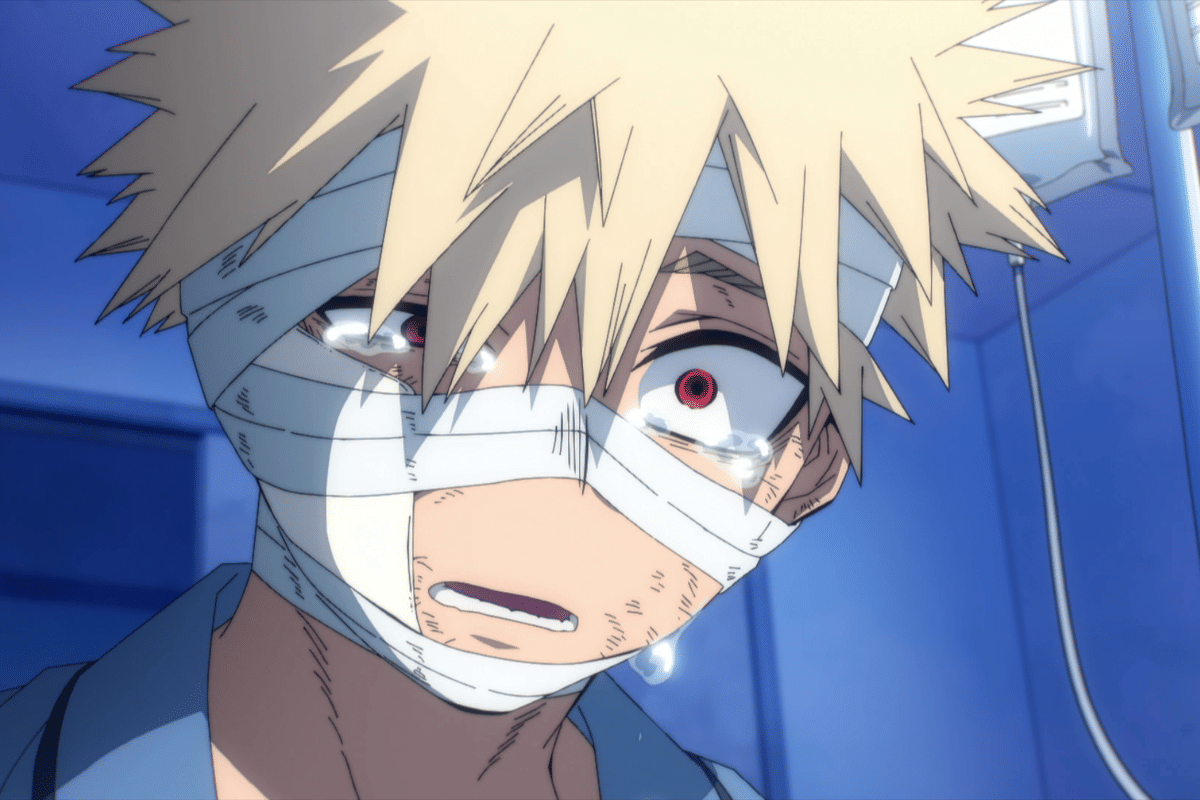 Bakugo menangis setelah mengetahui Deku kembali menjadi Quirkless.