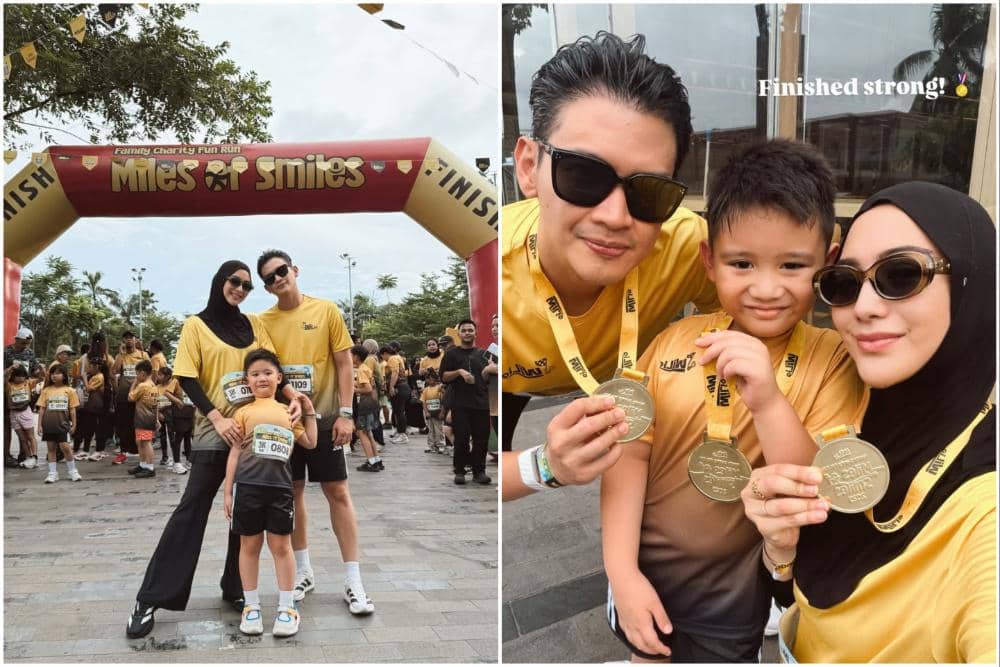 Keluarga Citra Kirana ikut family run.