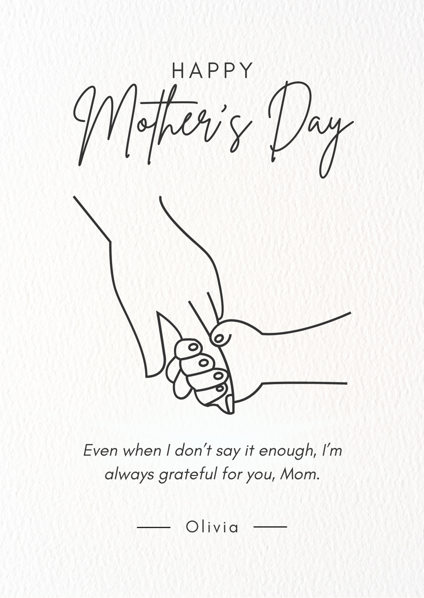 Contoh kartu ucapan hari ibu