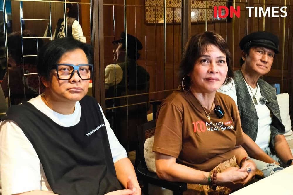 Potret Press Conference 100 Musisi Heal Sumatra di Jakarta, Selasa (16/12/2025)