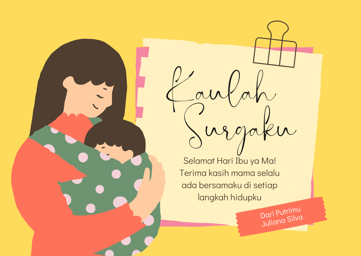 Contoh kartu ucapan hari ibu