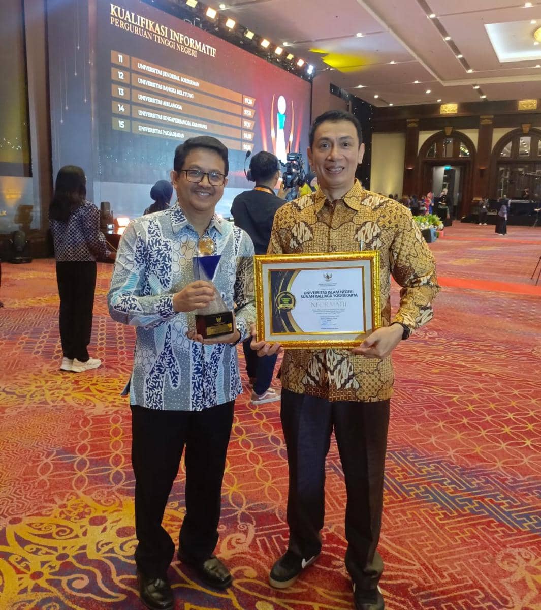 UIN Sunan Kalijaga Raih penghargaan Anugerah Keterbukaan Informasi Publik 2025.