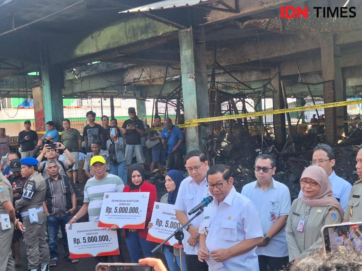 Pramono: Kerugian Kebakaran Pasar Induk Kramat Jati Ditaksir Rp10 M